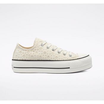Scarpe Converse Chuck Taylor All Star Canvas Broderie - Sneakers Donna Beige, Italia IT 045B